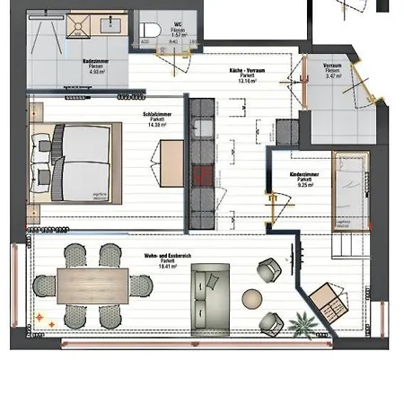 Verweilzeit Appartementhaus 4*